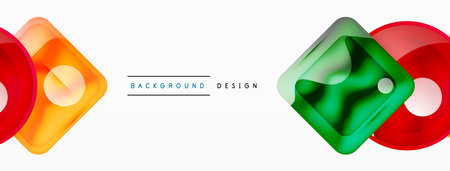 Abstract background design showcasing glossy glass geometric shapes in meticulously crafted vector composition wtih polished and contemporary visual experienceのイラスト素材