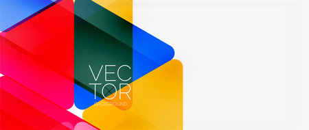 Abstract background. Color transparent triangles in mosaic style with shadow lines. Design for website headers, social media posts, digital art displays, presentations, branding elements, wallpapersのイラスト素材