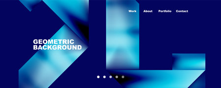 Trendy minimal geometric composition abstract background. Triangle fluid bright colors backdrop....