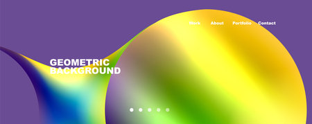 Round shapes and circles geometric abstract background. Vector Illustration For Wallpaper, Banner,...