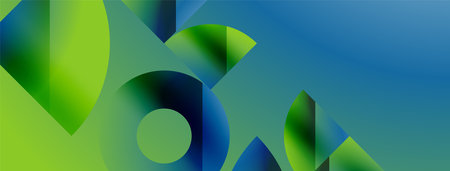 Simple geometric forms - dynamic geometric abstract background. Visual symphony of shapes and lines design for wallpaper, banner, background, landing page, wall art, invitation, prints, postersのイラスト素材