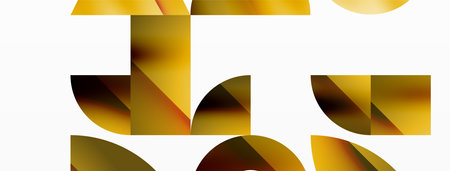 Assorted geometric shapes unite in a minimalistic abstract backdrop, offering a versatile canvas for...