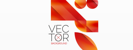 Vector background. Minimalist geometric backdrop adorned with circles and shapes. Abstract art inviting creativity for digital designs, presentations, website banners, social media postsのイラスト素材