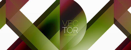 Vivid gradient triangles and circles on white. Mesmerizing fusion of shapes for digital designs, presentations, website banners, social media postsのイラスト素材