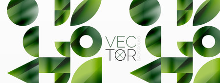 Assorted geometric shapes unite in a minimalistic abstract backdrop, offering a versatile canvas for contemporary design for digital designs, presentations, website banners, social media postsのイラスト素材
