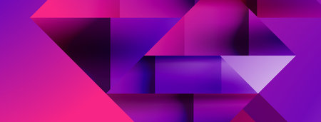 Captivating vector abstraction. Triangles interlock in mesmerizing dance, crafting dynamic geometric...
