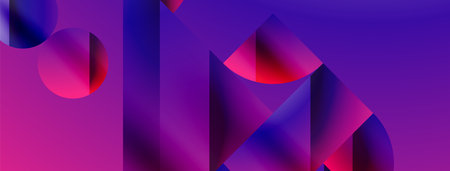 Simple geometric forms - dynamic geometric abstract background. Visual symphony of shapes and lines design for wallpaper, banner, background, landing page, wall art, invitation, prints, postersのイラスト素材