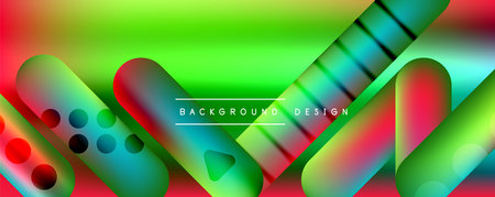 Round shapes and lines with fluid gradients abstract background. Vector illustration for wallpaper,...