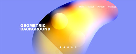 Circle, flowing shape composition geometric abstract background. Vector Illustration For Wallpaper,...