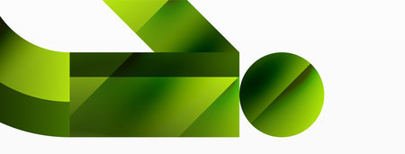 Glossy circle, square, triangle shapes minimalist geometric backdrop. Sleek, contemporary design with a touch of sophistication for digital designs, presentations, website banners, social media postsのイラスト素材