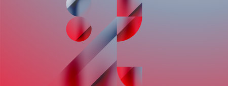 Simple geometric forms - dynamic geometric abstract background. Visual symphony of shapes and lines design for wallpaper, banner, background, landing page, wall art, invitation, prints, postersのイラスト素材