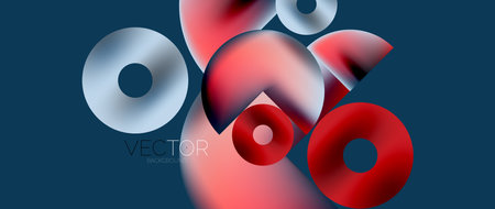 Circle composition abstract wallpaper backgroundのイラスト素材
