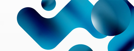 Serene Symmetry. Minimalist Lines and Circles Merge in a Tranquil Dance of Gradients, Shaping an Enchanting Abstract Backdrop of Eleganceのイラスト素材