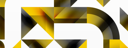 Glossy circle, square, triangle shapes minimalist geometric backdrop. Sleek, contemporary design...