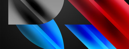 Geometric abstract background with abstract geometric shapes. Concept of creative technology, digital art, social communication, modern science for poster, cover, banner, brochure, websiteのイラスト素材