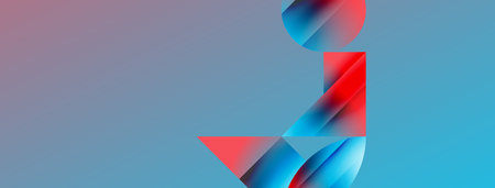 Minimalism meets gradient allure. Geometric shapes intertwine in a tranquil backdrop. Subtle hues meld, creating serene yet dynamic canvas, testament to modern aestheticsのイラスト素材