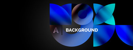 Circle and triangle abstract background. Concept for creative technology, digital art, social communication, and modern science. Ideal for posters, covers, banners, brochures, and websitesのイラスト素材