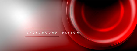 Circles lines and bubbles on bright glowing effect gradient with light and shadow effects. Dynamic interplay of light, shadow and depth. Futuristic and rhythmic technology designのイラスト素材