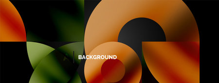 Abstract round geometric shapes with gradients. Concept for creative technology, digital art, social...