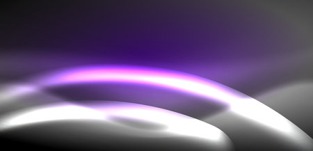 Neon-lit waves surge across background, mesmerizing dance of luminescence and motion. Dynamic backdrop captures essence of energy and modern aestheticsのイラスト素材