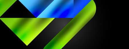 Artistic arrangement of triangles, lines, and circular elements in a mesmerizing geometric mosaic pattern, offering a visually dynamic and captivating compositionのイラスト素材