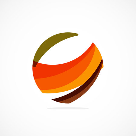 Abstract circle logo, dynamic aesthetic. Simplicity suggests connectivity, fluidity, and energy, making it a versatile choice for brands seeking a modern, visually engaging identityのイラスト素材