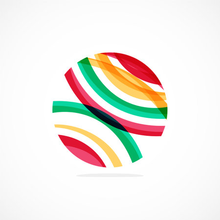 Abstract circle logo, dynamic aesthetic. Simplicity suggests connectivity, fluidity, and energy, making it a versatile choice for brands seeking a modern, visually engaging identityのイラスト素材