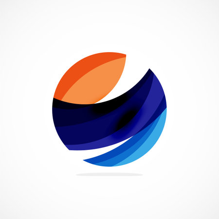 Abstract circle logo, dynamic aesthetic. Simplicity suggests connectivity, fluidity, and energy, making it a versatile choice for brands seeking a modern, visually engaging identityのイラスト素材