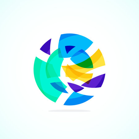 Abstract circle  dynamic aesthetic. Simplicity suggests connectivity, fluidity, and energy, making it a versatile choice for brands seeking a modern, visually engaging identityのイラスト素材