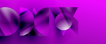 Captivating abstract backdrop composed of interlocking triangles and circles, forming an intriguing dance of shapes and patterns that exude both elegance and modernityのイラスト素材