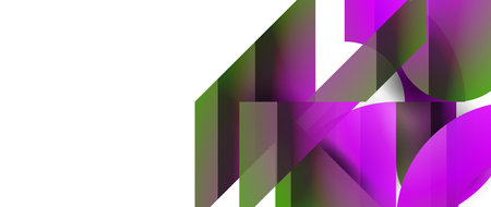 Geometric fusion - abstract harmony of triangles and circles in minimalist background design. Shapes and lines design for wallpaper, banner, background, landing page, wall art, invitation, printsのイラスト素材