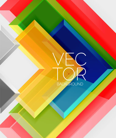 Arrow square geometric vector abstract backgroundのイラスト素材