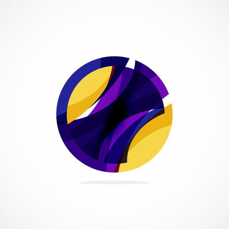 Abstract circle logo, dynamic aesthetic. Simplicity suggests connectivity, fluidity, and energy, making it a versatile choice for brands seeking a modern, visually engaging identityのイラスト素材