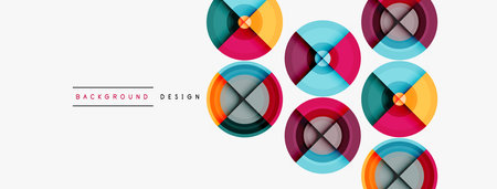 Circle pattern background. Abstract backgrounds bundle for wallpaper, banner, background, landing page, wall art, invitation, prints, postersのイラスト素材