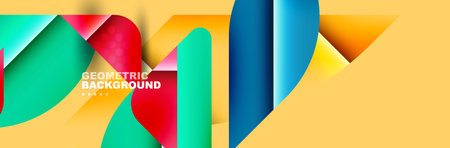 Abstract background with geometric shapes composition and light and shadow effects. Vector Illustrations For Wallpaper, Banner, Background, Card, Book Illustration, landing pageのイラスト素材