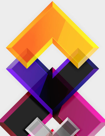 Arrow square geometric vector abstract backgroundのイラスト素材