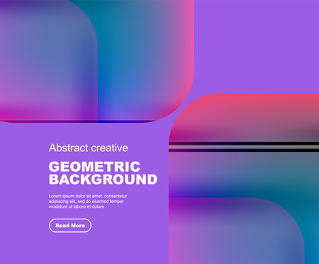 Round square geometric abstract backgroundのイラスト素材
