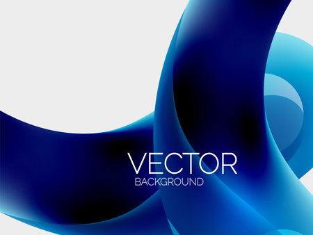 Beautiful flowing round shapes and circles abstract background. Liquid color bubble compositionのイラスト素材
