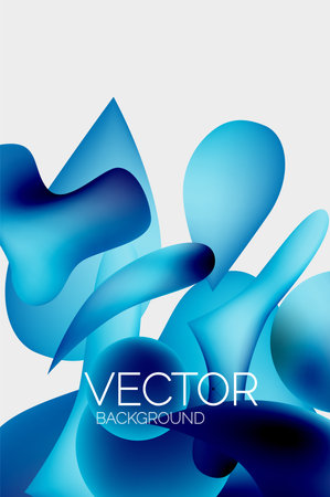 Abstract liquid bubble background. Liquid gradientsのイラスト素材