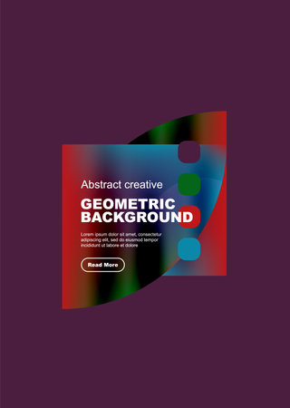 Round triangle and round square composition geometric backgroundのイラスト素材