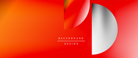 Bright color circle and round element minimal geometric abstract background for posters, covers, banners, brochures, websitesのイラスト素材