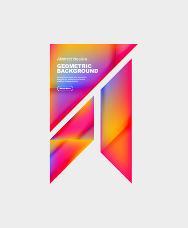 Gradient triangles vector abstract backgroundのイラスト素材