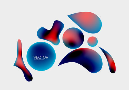 Abstract liquid bubble background. Liquid gradientsのイラスト素材