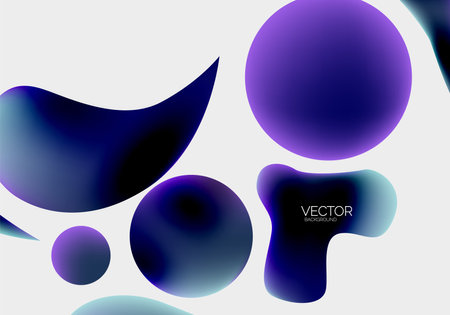 Vector abstract glowing shapes backgroundのイラスト素材