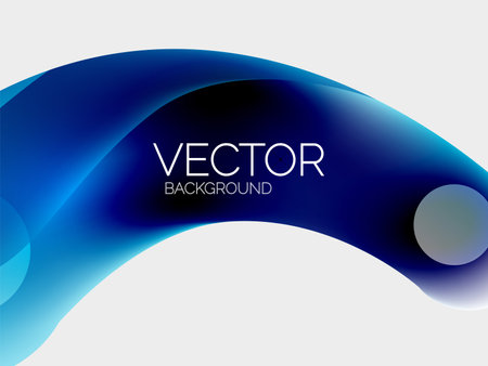 Beautiful flowing round shapes and circles abstract background. Liquid color bubble compositionのイラスト素材