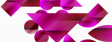 Circles and diverse shapes converge, fashioning contemporary backdrop igniting creativity. Design for digital designs, presentations, website banners, social media postsのイラスト素材