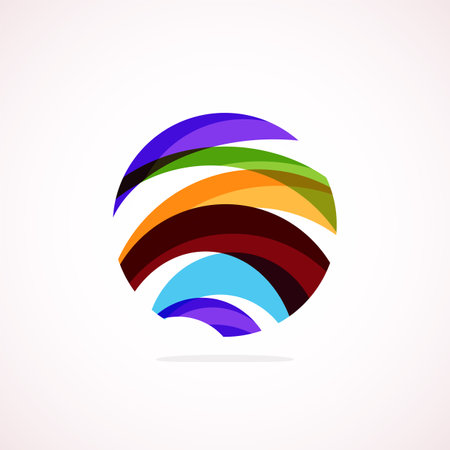 Abstract circle logo - minimalist emblem, timeless and universal shape of circle. Unique logo represent range of brands and concepts, encapsulating simplicity and creativity in single, iconic imageのイラスト素材
