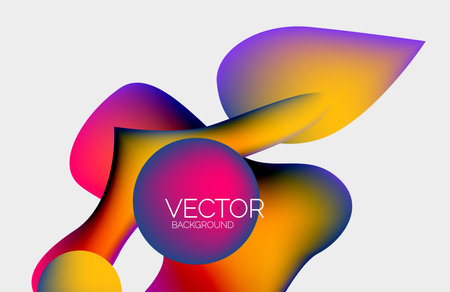 Abstract liquid bubble background. Liquid gradientsのイラスト素材