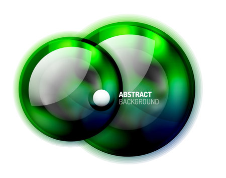 Abstract Glass Circle Banner Templateのイラスト素材
