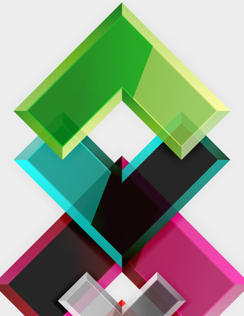Arrow square geometric vector abstract backgroundのイラスト素材